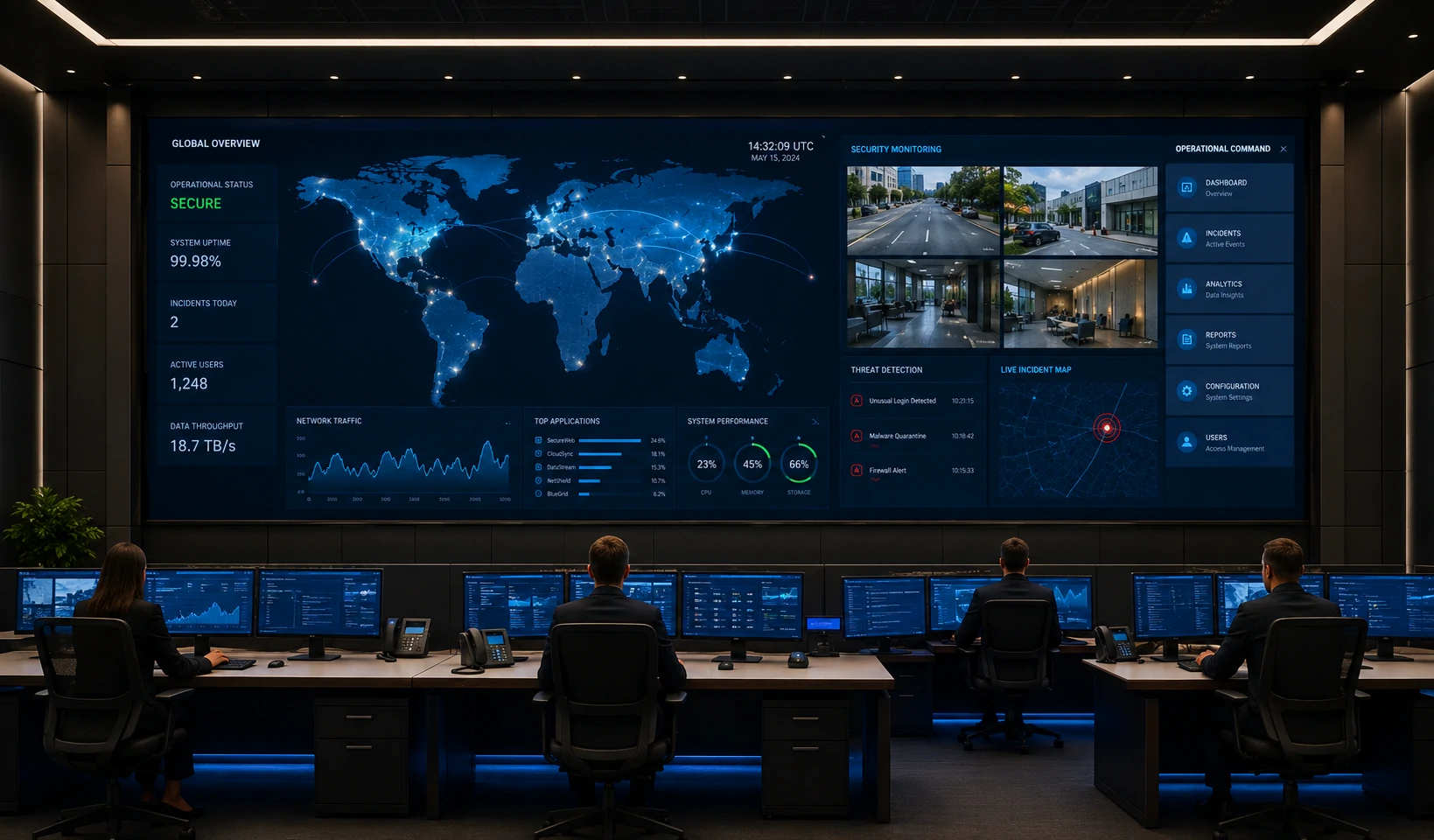 Control Room LED Display for Command Center | VisionReal